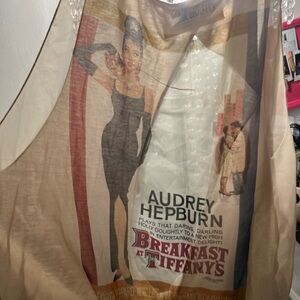 Vintage America Audrey Hepburn Graphic Tank Top - Cream and Brown
